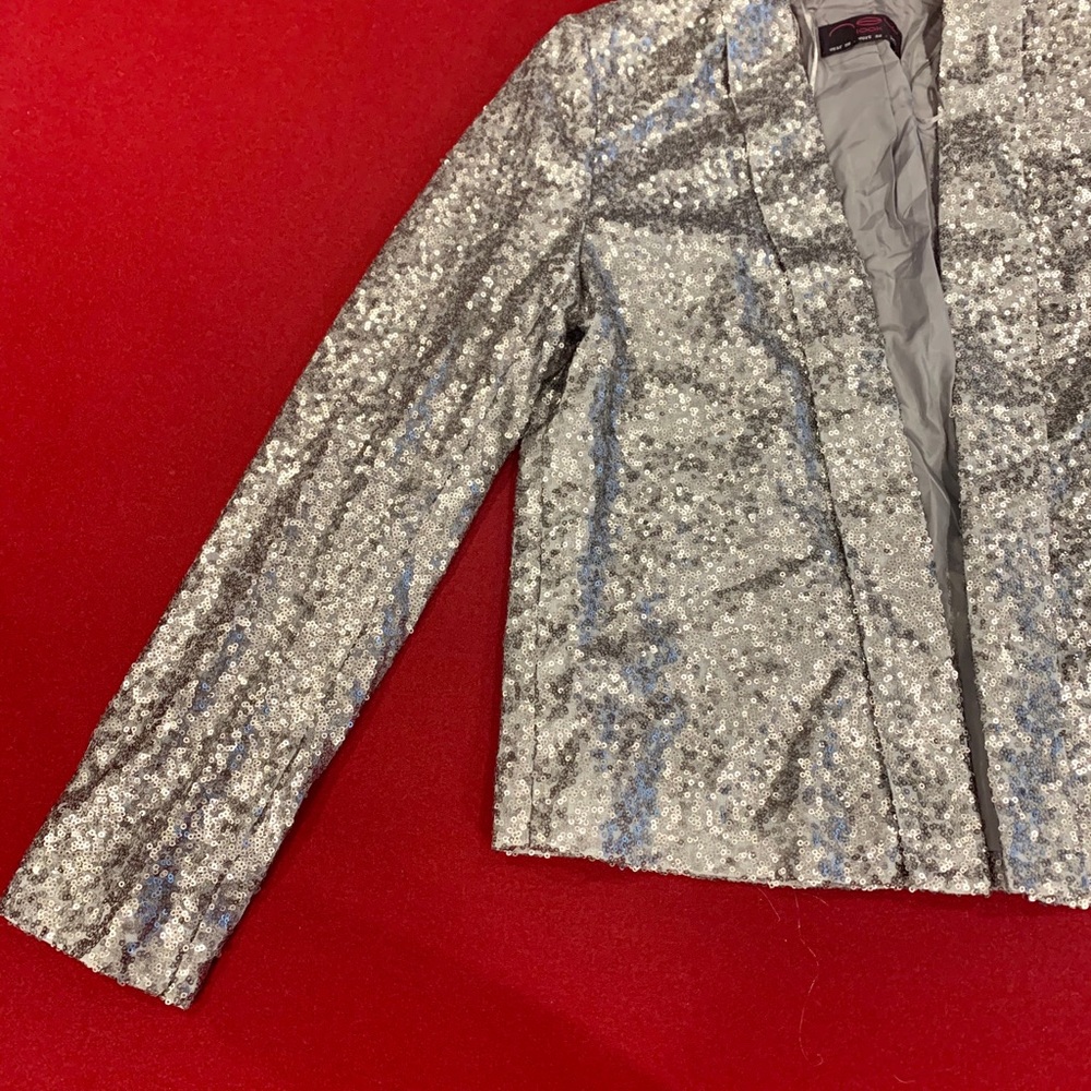 Silver sequin jacket